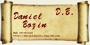 Daniel Božin vizit kartica
